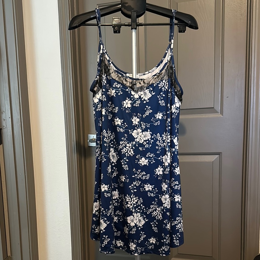 Floral Blue Chemise